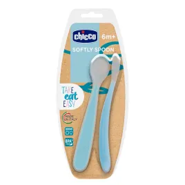 Chicco Lžička silikonová 2 ks 6m +