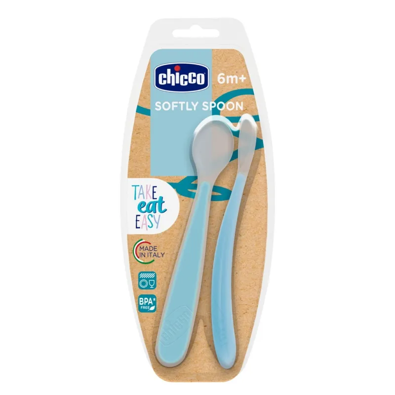 Chicco Lžička silikonová 2 ks 6m +