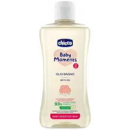 Chicco Olej do koupele s bavlnou a vitamínem E Baby Moments Sensitive 93 % přírodních složek 200 ml