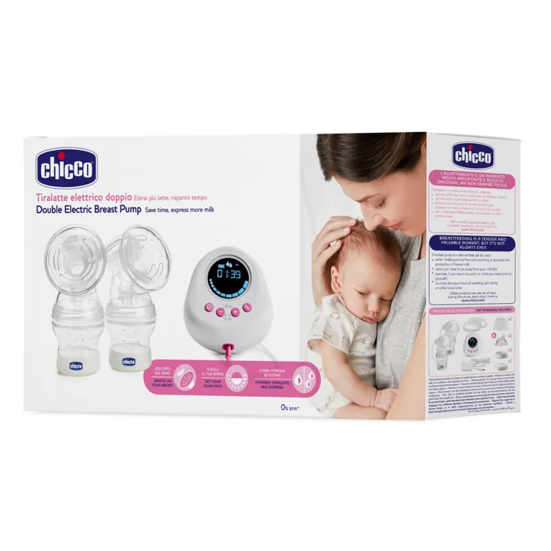 Chicco Odsávačka mateřského mléka elektrická Double Pink