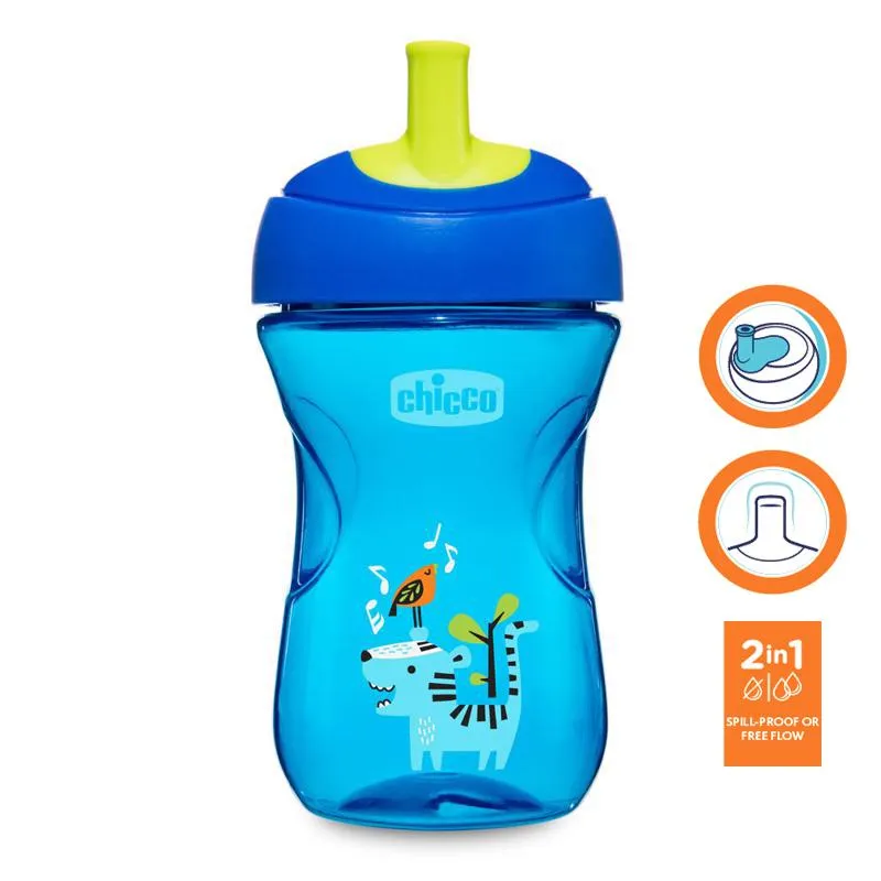 CHICCO Hrneček Advanced s brčkovým náustkem 266 ml 12m+