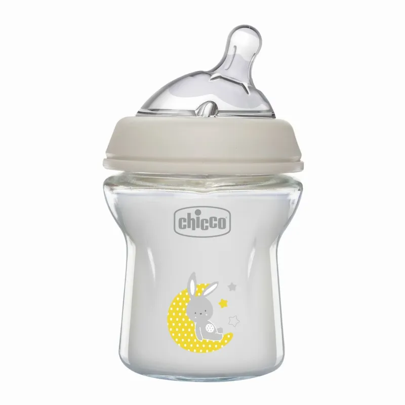 CHICCO Láhev kojenecká sklo Natural Feeling 150 ml 0m+