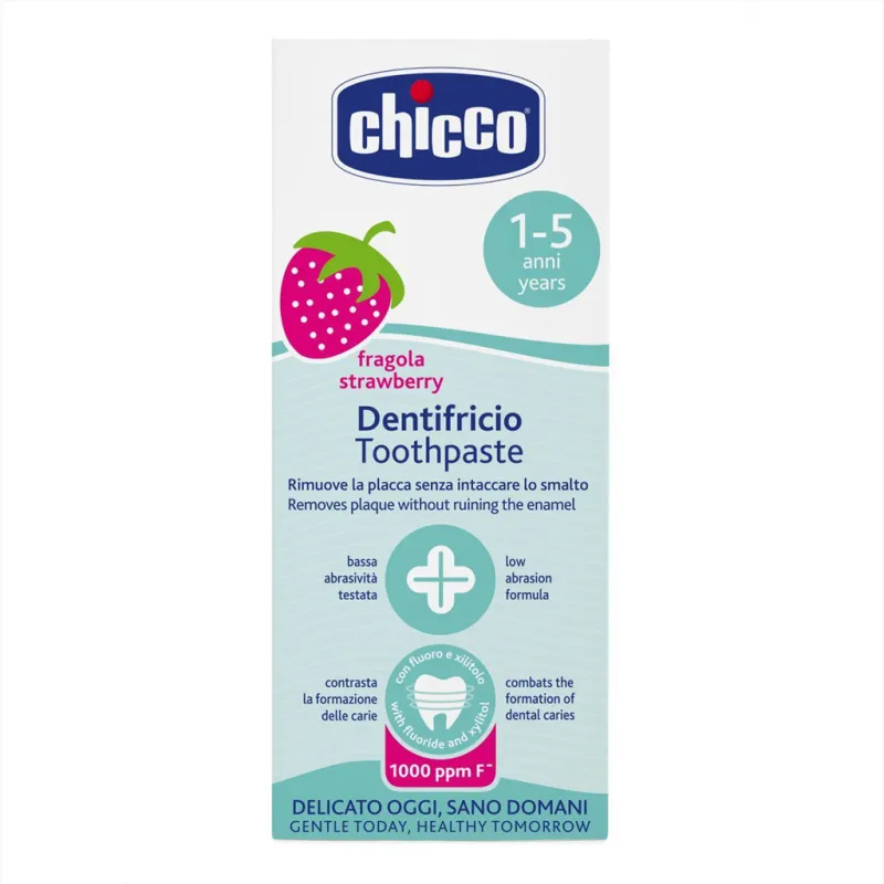 CHICCO Pasta zubní Jahoda s fluorem 50ml, 1-5r
