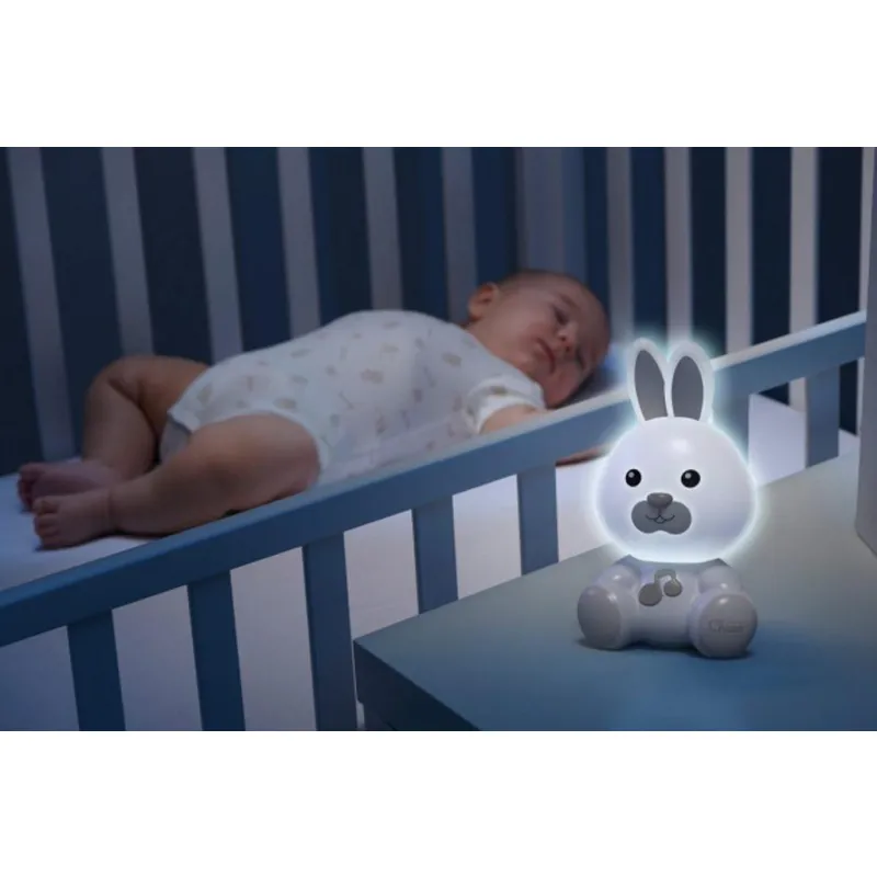 CHICCO Světýlko noční hudební Zajíc neutral 0m+