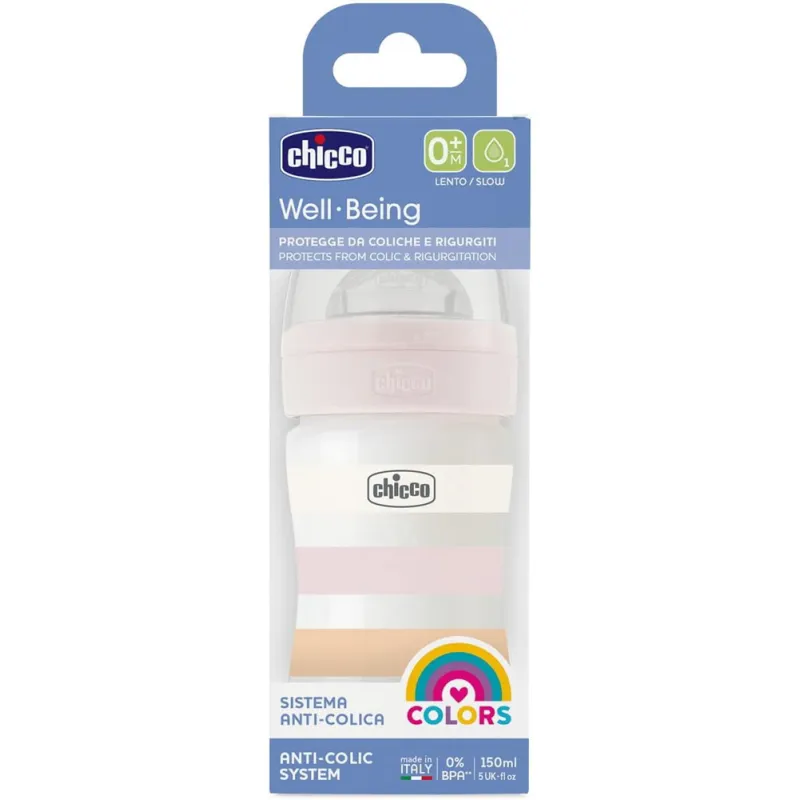 CHICCO Láhev kojenecká Well-being silikon 150ml