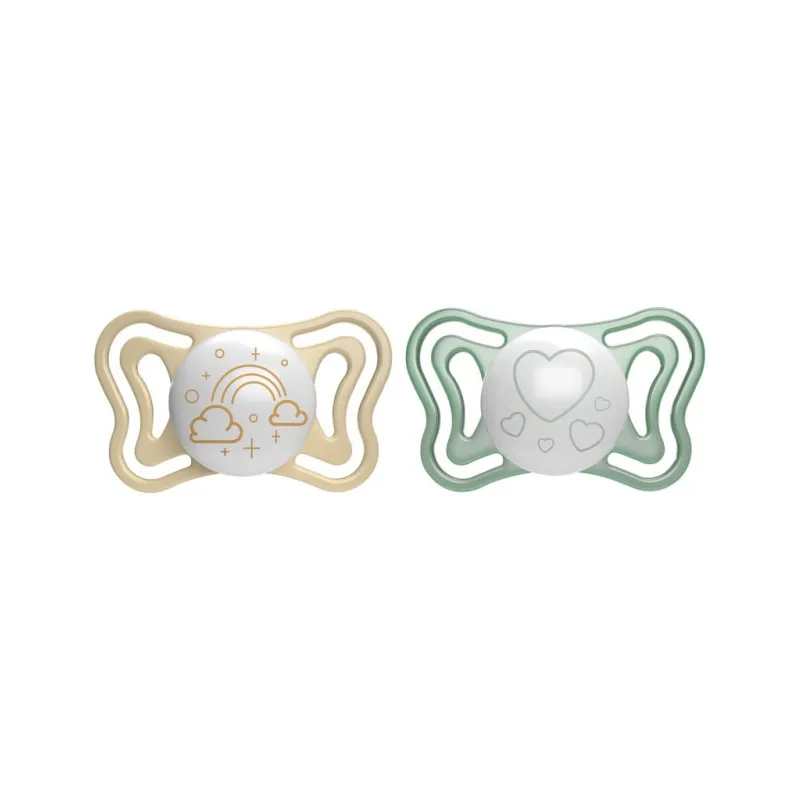 CHICCO Dudlík Physio Light silikonový noční 2-6m, 2ks