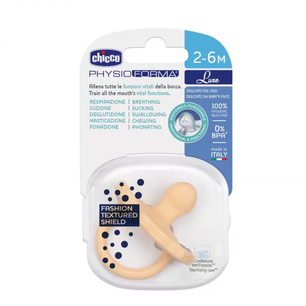 CHICCO Dudlík Physio Luxe 2-6m, 1ks