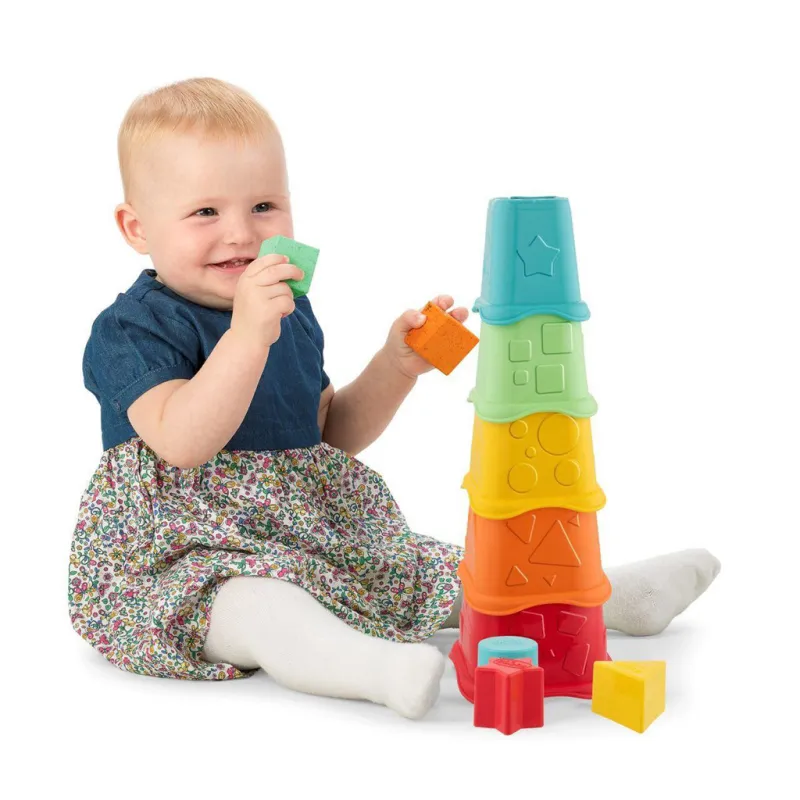 CHICCO Pohárky stohovací barevné Eco+ 6m+