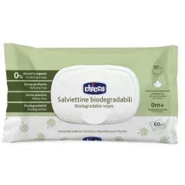 CHICCO Dětské vlhčené ubrousky bez obsahu plastů 60 ks