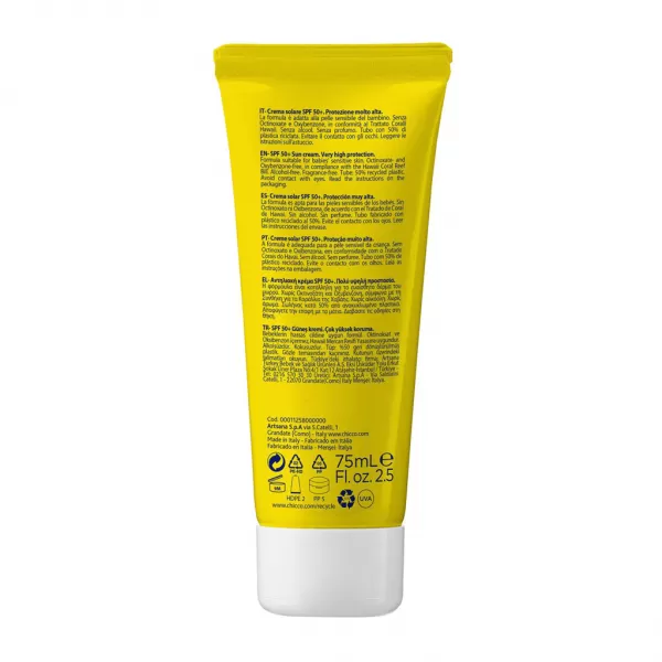 CHICCO Krém dětský na opalování SPF50+ 75ml, 0m+