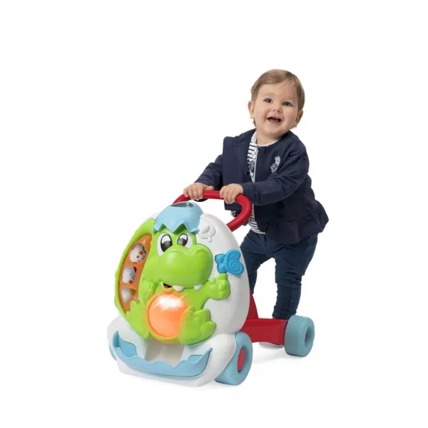 CHICCO Chodítko s aktivitami a zvukem 2v1 Dino 9m+