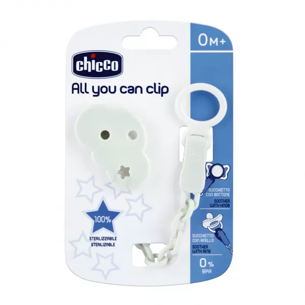 CHICCO Klip na dudlík All you can clip - cloud