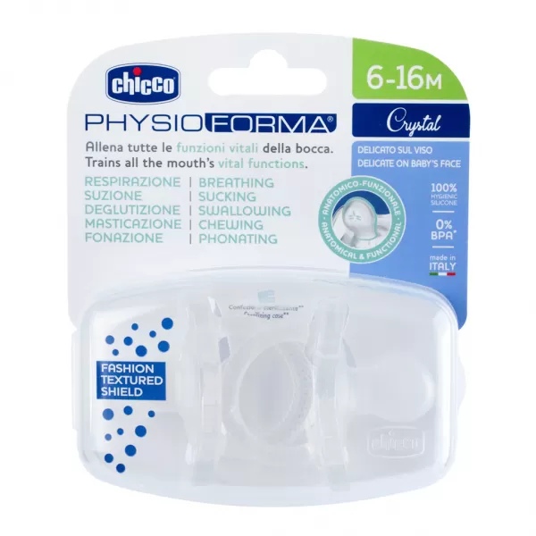CHICCO Dudlík Physio Luxe celosilikonový 6-12m 2 ks