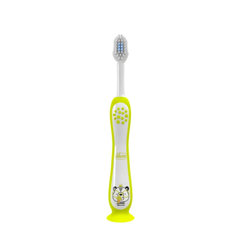 CHICCO Set zubních kartáčků pro děti Hippo-Panda 3-6r, 2ks