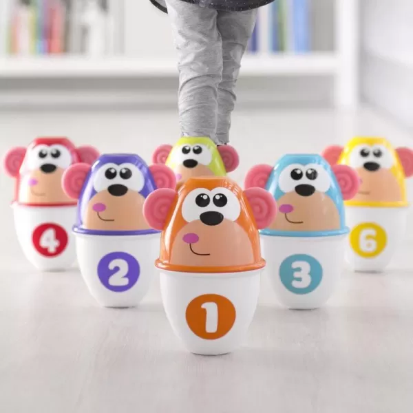 CHICCO Kuželky veselé opičky 18m+ 6 ks