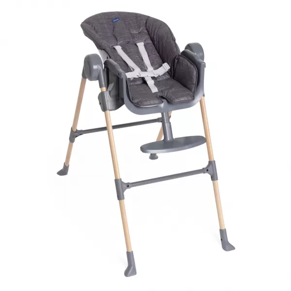 CHICCO Židlička jídelní Polly Essential - Coal