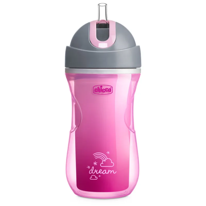 CHICCO Hrneček Sport termo s brčkem 266 ml 14m+