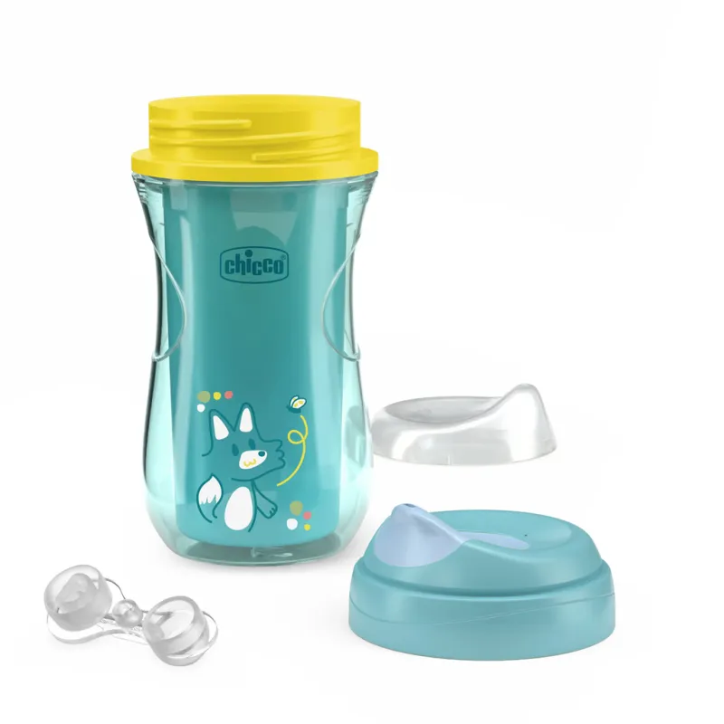 CHICCO Hrneček Active s tvrdým náustkem teal, 14m+
