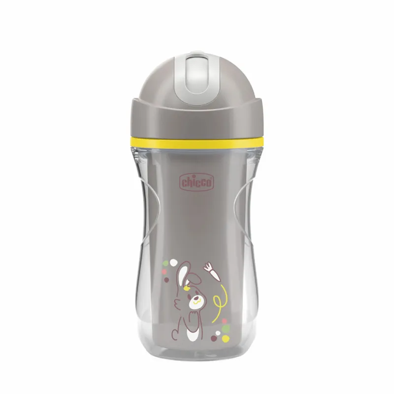 CHICCO Hrneček Sport se slámkou grey, 14m+