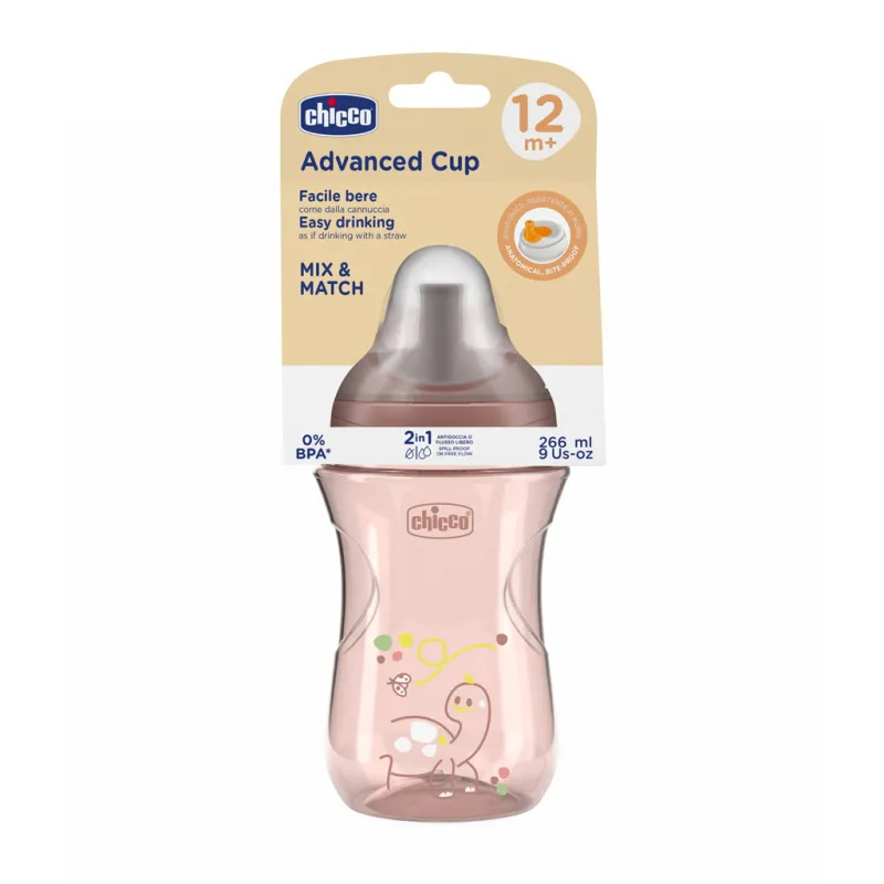 CHICCO Hrneček Advanced se slámkovým náústkem, 12m+