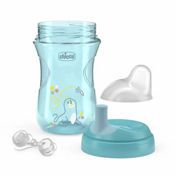 CHICCO Hrneček Advanced se slámkovým náústkem teal, 12m+