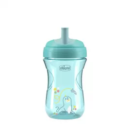 CHICCO Hrneček Advanced se slámkovým náústkem teal, 12m+