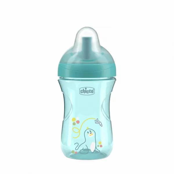 CHICCO Hrneček Advanced se slámkovým náústkem teal, 12m+