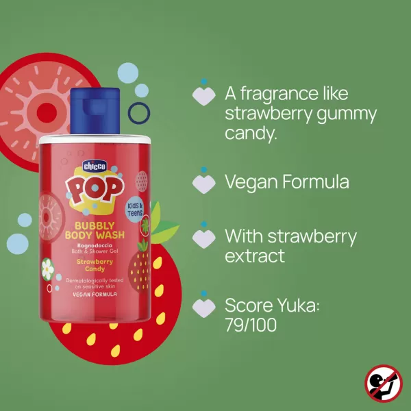 CHICCO Gel sprchový Pop Strawberry candy 300ml