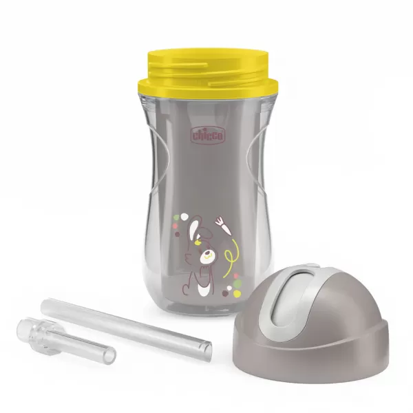 CHICCO Hrneček Sport se slámkou grey, 14m+