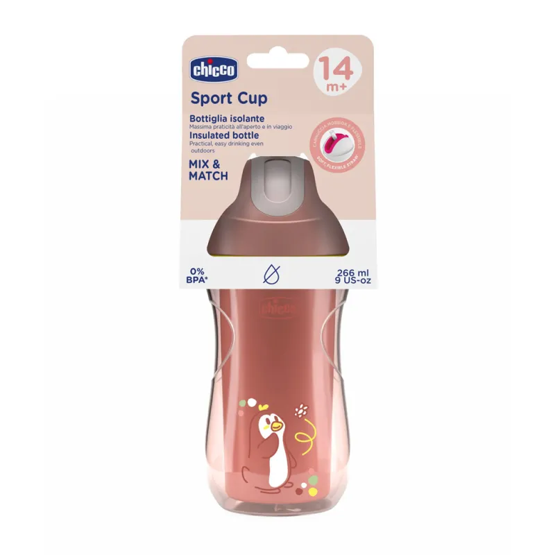 CHICCO Hrneček Sport se slámkou, 14m+