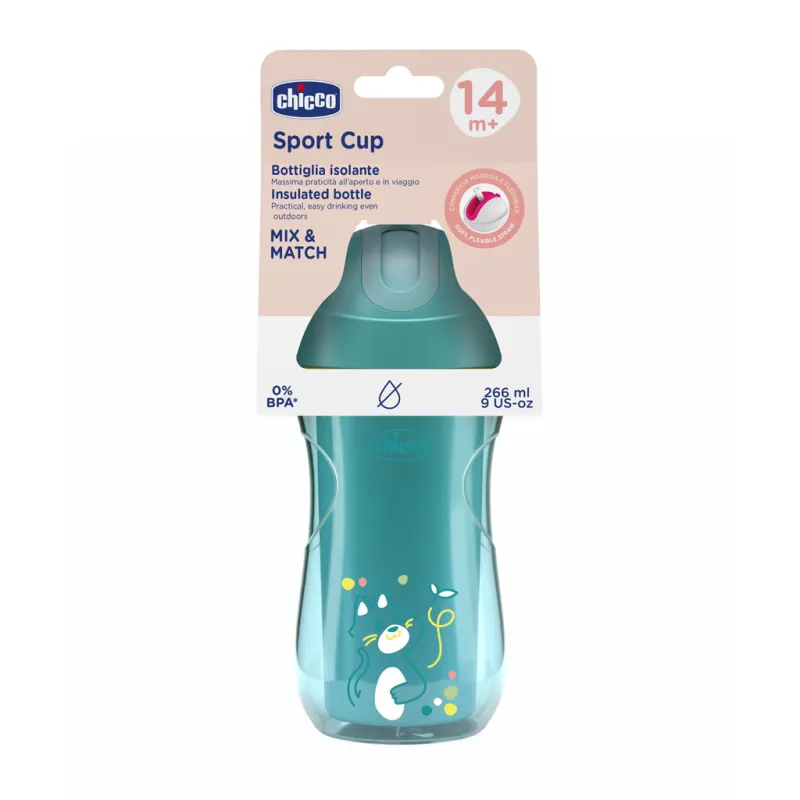 CHICCO Hrneček Sport se slámkou, 14m+