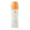 CHICCO Kojenecká skleněná láhev Perfect Easy 240 ml, pomalý silikonový průtok, pro dívky, 0m+