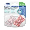 CHICCO Šidítko Physio Light silikonové 6-16m, 2 ks