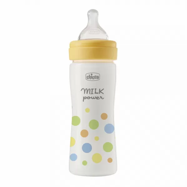 CHICCO Láhev kojenecká Perfect Easy 250 ml, střední silikonový průtok, 2m+