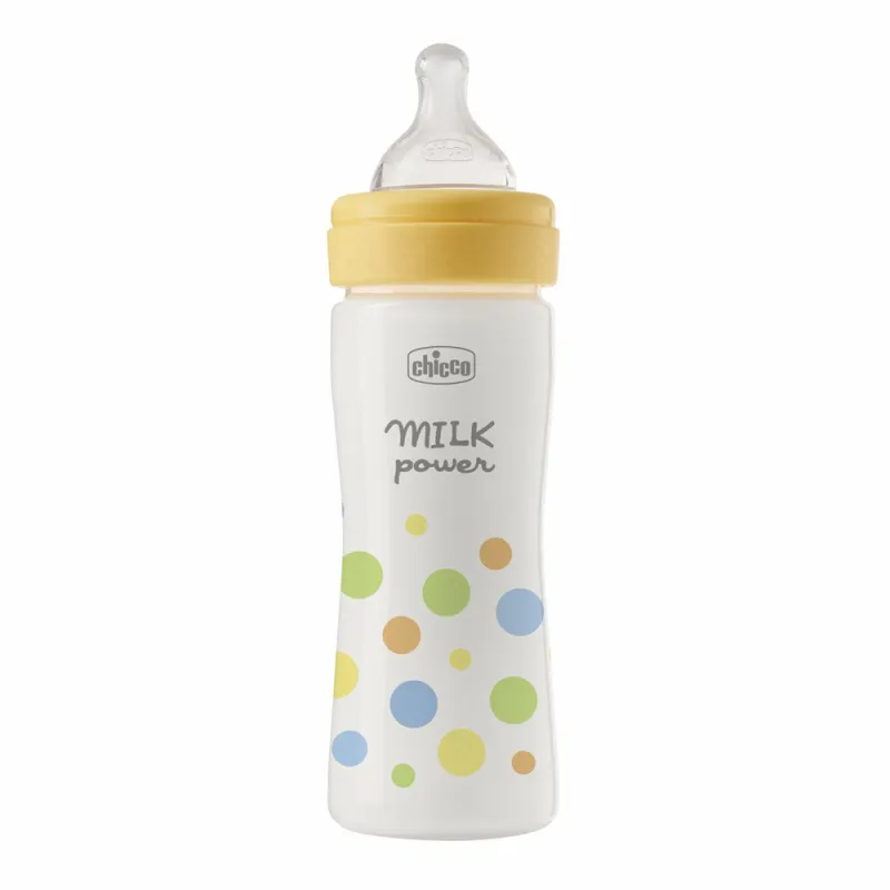 CHICCO Láhev kojenecká Perfect Easy 250 ml, střední silikonový průtok, 2m+