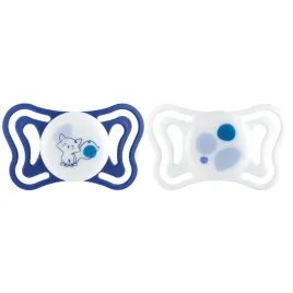 CHICCO Dudlíky Physioforma Light silikonové ortodontické modré 16-36m, 2 ks