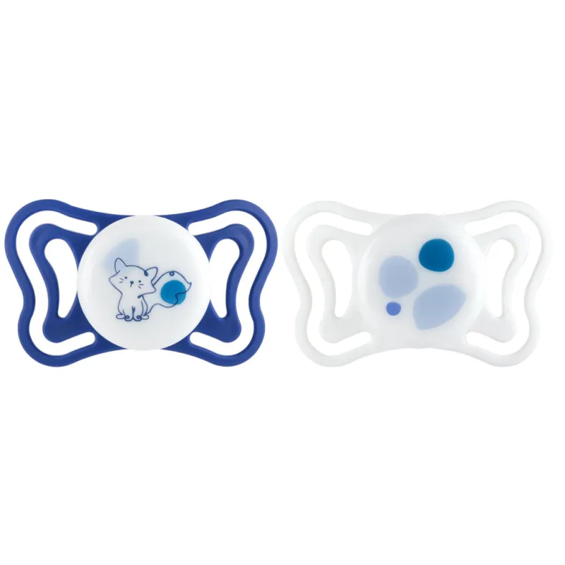 CHICCO Dudlíky Physioforma Light silikonové ortodontické modré 16-36m, 2 ks