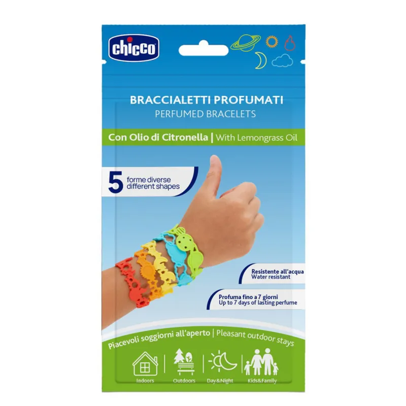 CHICCO Náramky silikonové parfémované 5 ks