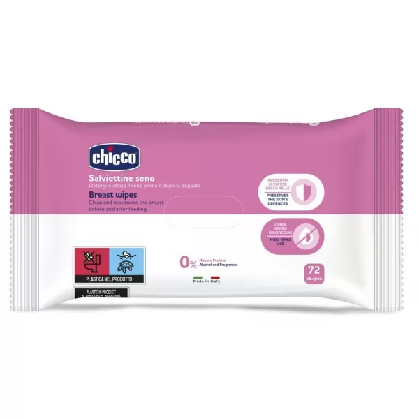 CHICCO Ubrousky čistící na prsa 72 ks