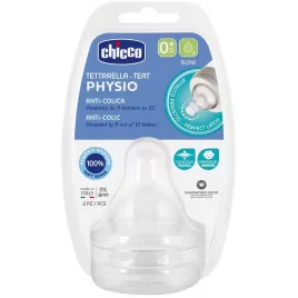 Chicco Dudlík na láhev Perfect 5/Well-Being fyziologický pomalý průtok 2 ks, 6 m +