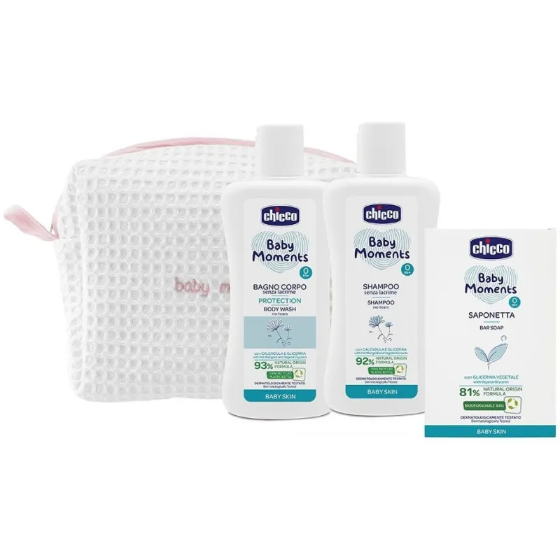 CHICCO Taštička kosmetická na zip - Set Baby Moments