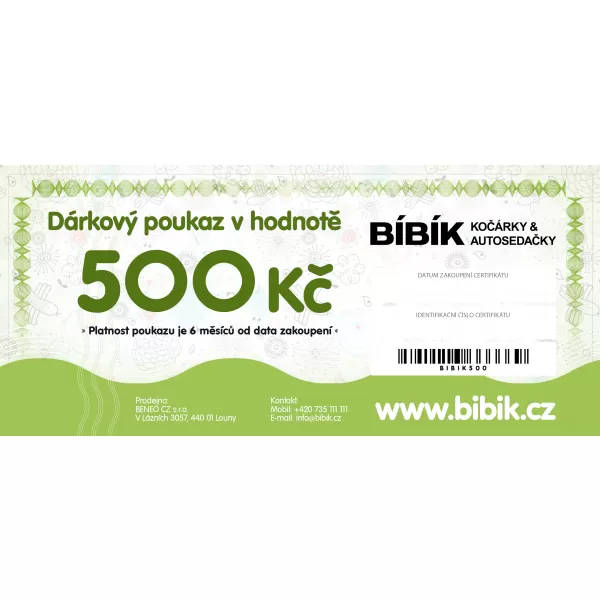 Bibik Dárkový poukaz 500 Kč